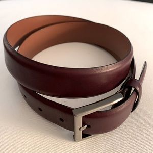 Johnston & Murphy Cordovan color Leather belt size 34